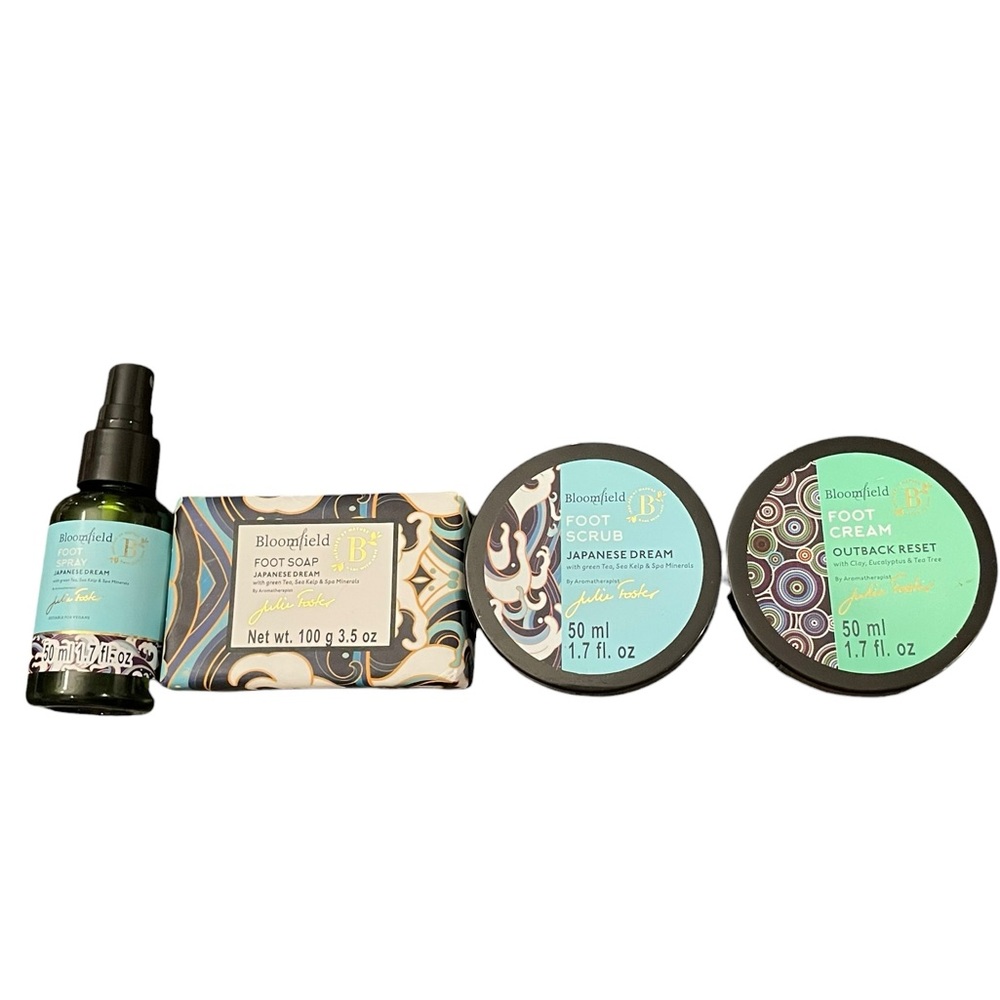 Bloomfield Foot Care Set Foot Scrub Cream Bar Soap Spray Japanese Dream‎ Spa